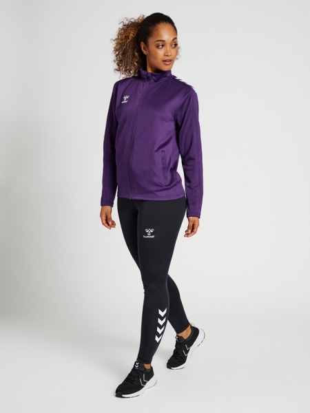 Damen Trainingsjacke Hummel Core XK Poly Zip - Acai/Weiß